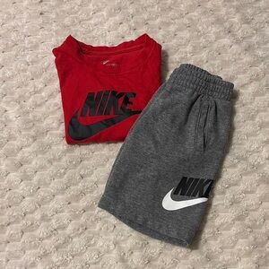 Nike Red and Gray Athletic Shorts